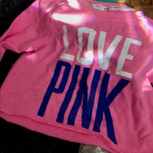 Love pink sweat shirt